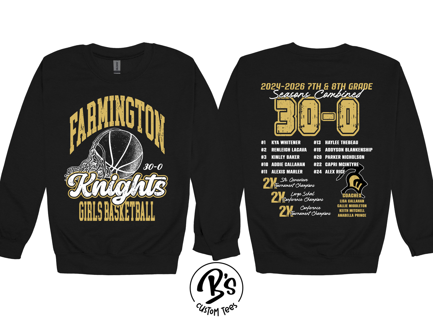 Farmington Girls Basketball 30-0 Crew