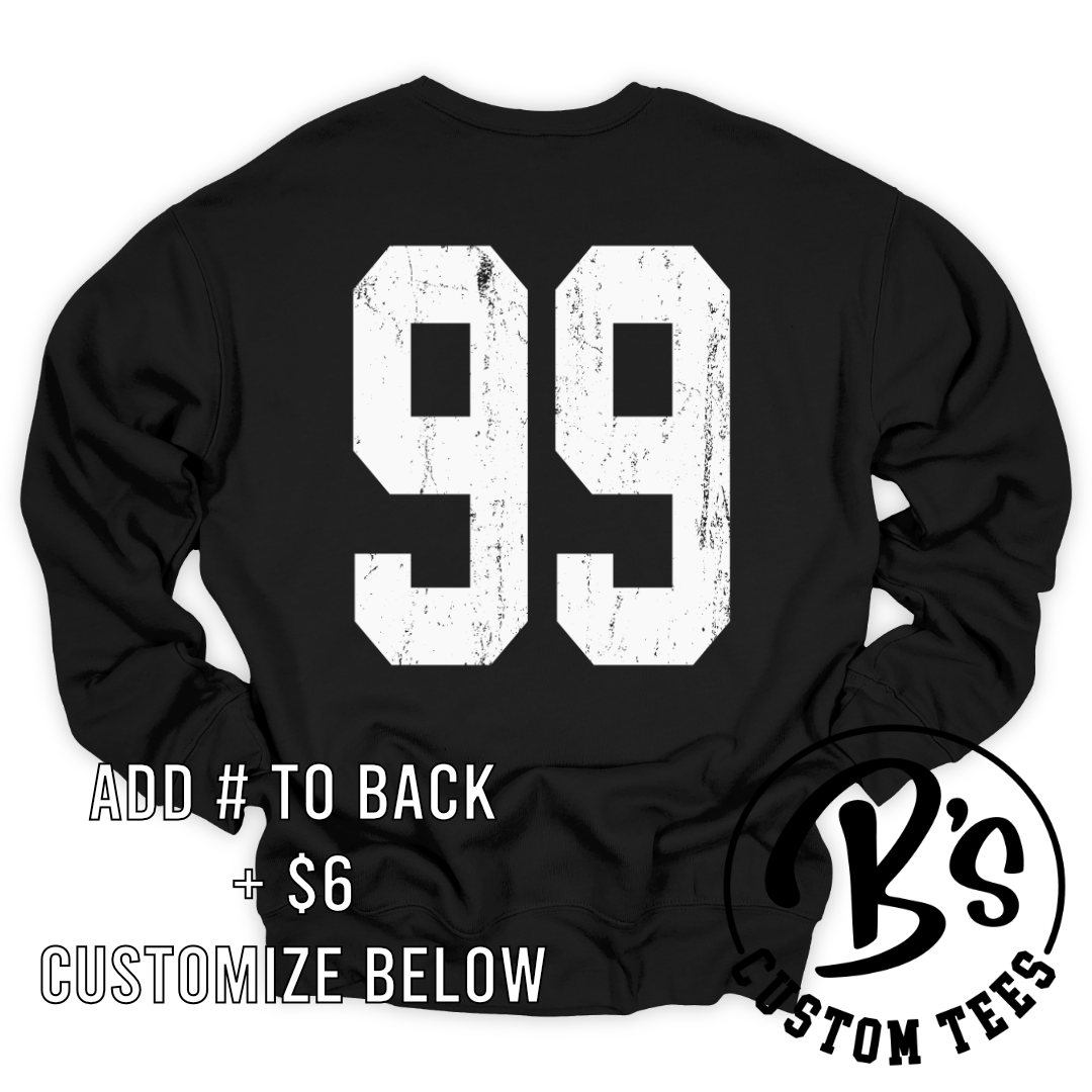 STLDA Distressed White Crew