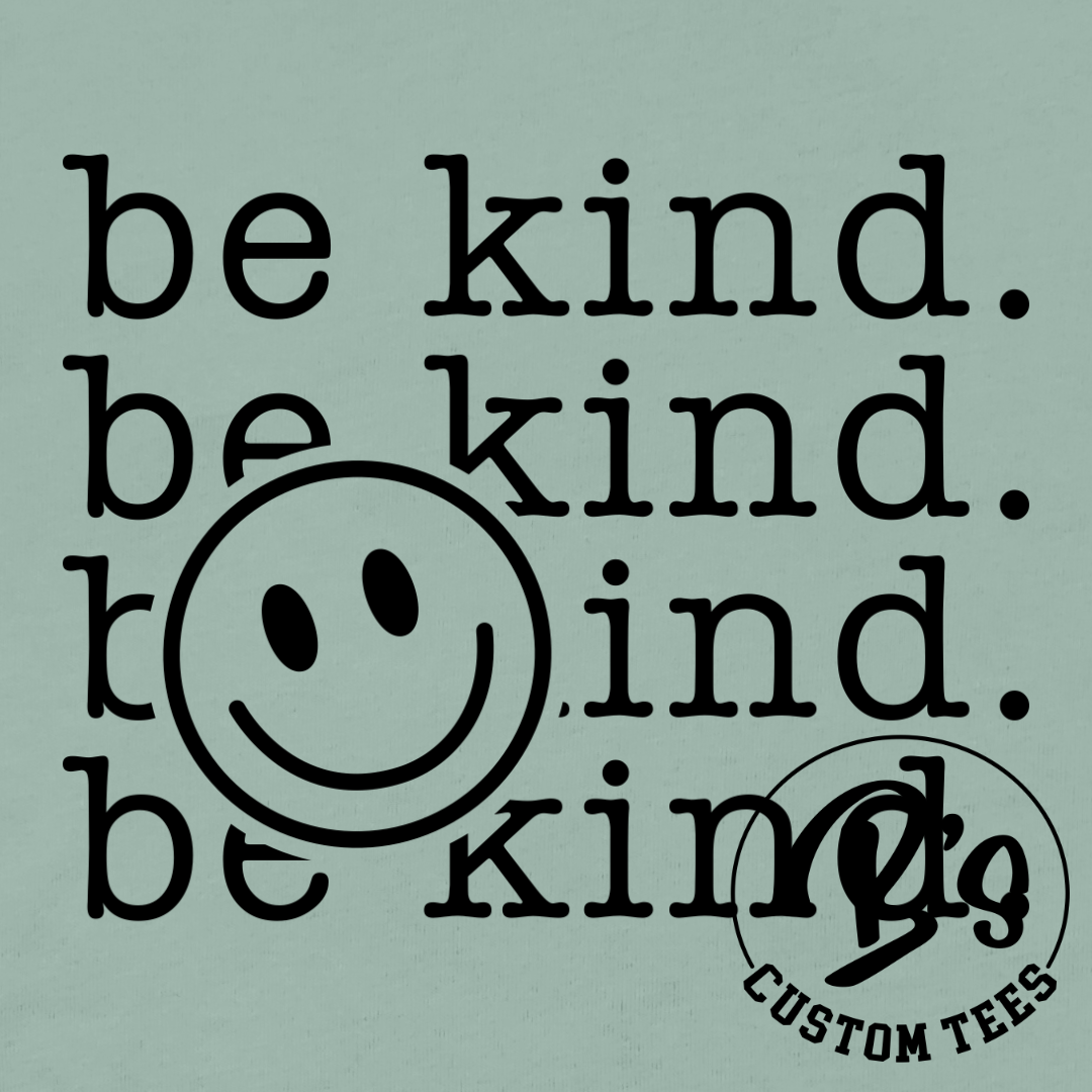 Be Kind Smiley Crew - Black Design