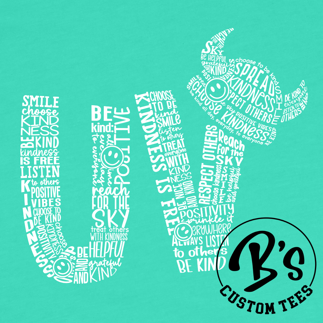 UV Kindness Tee - Teal/White
