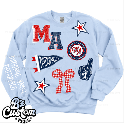 MA Nationals Doodle Collage Crewneck