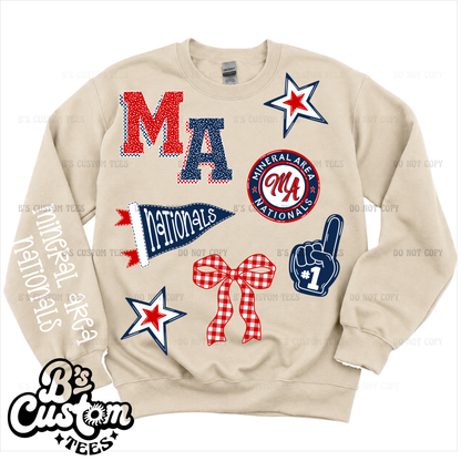 MA Nationals Doodle Collage Crewneck