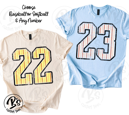 CUSTOM Baseball/Softball Number