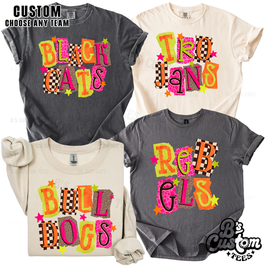 Neon Animal Print Mascot Custom
