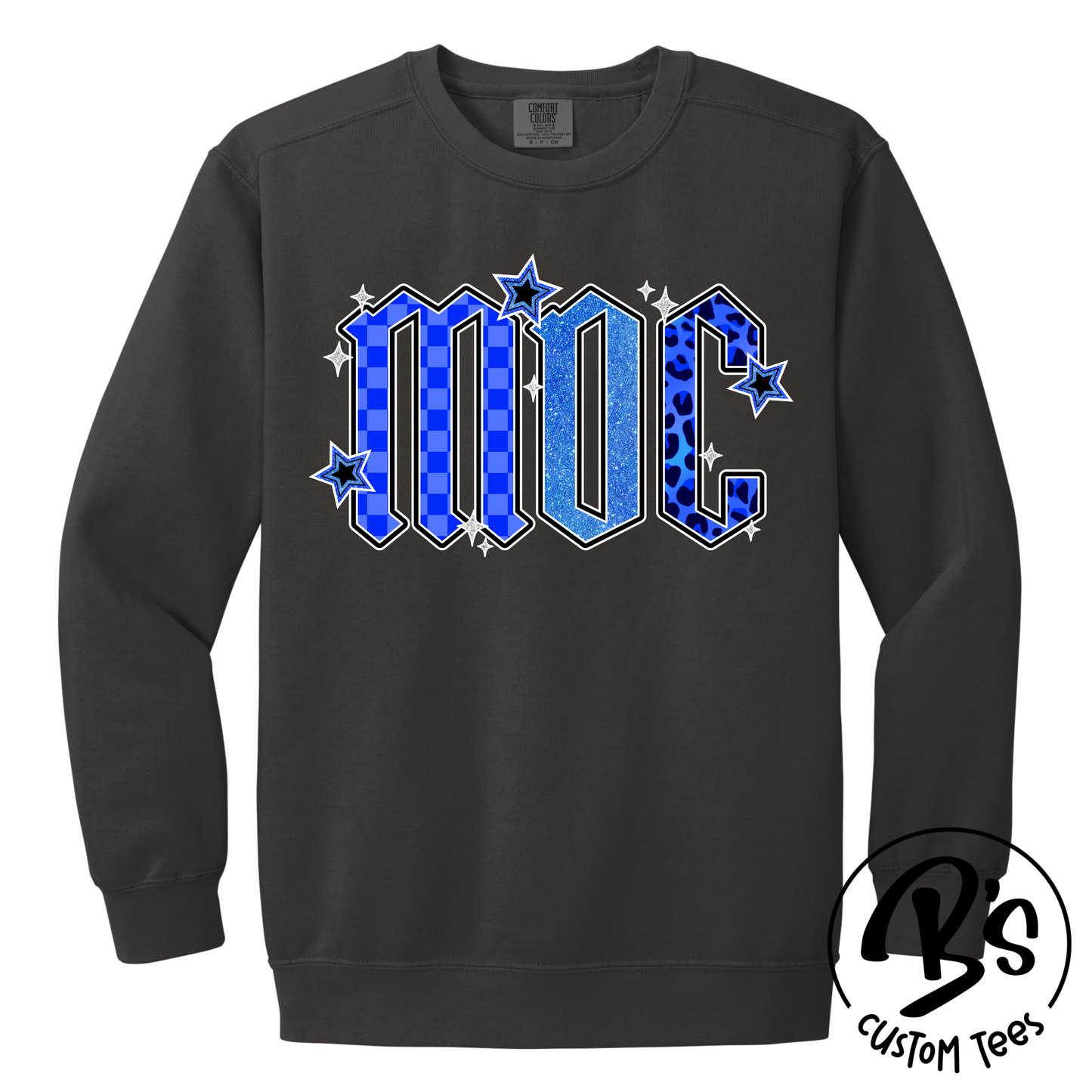 Adult Checker Leopard MDC Crewneck