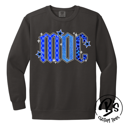 Adult Checker Leopard MDC Crewneck