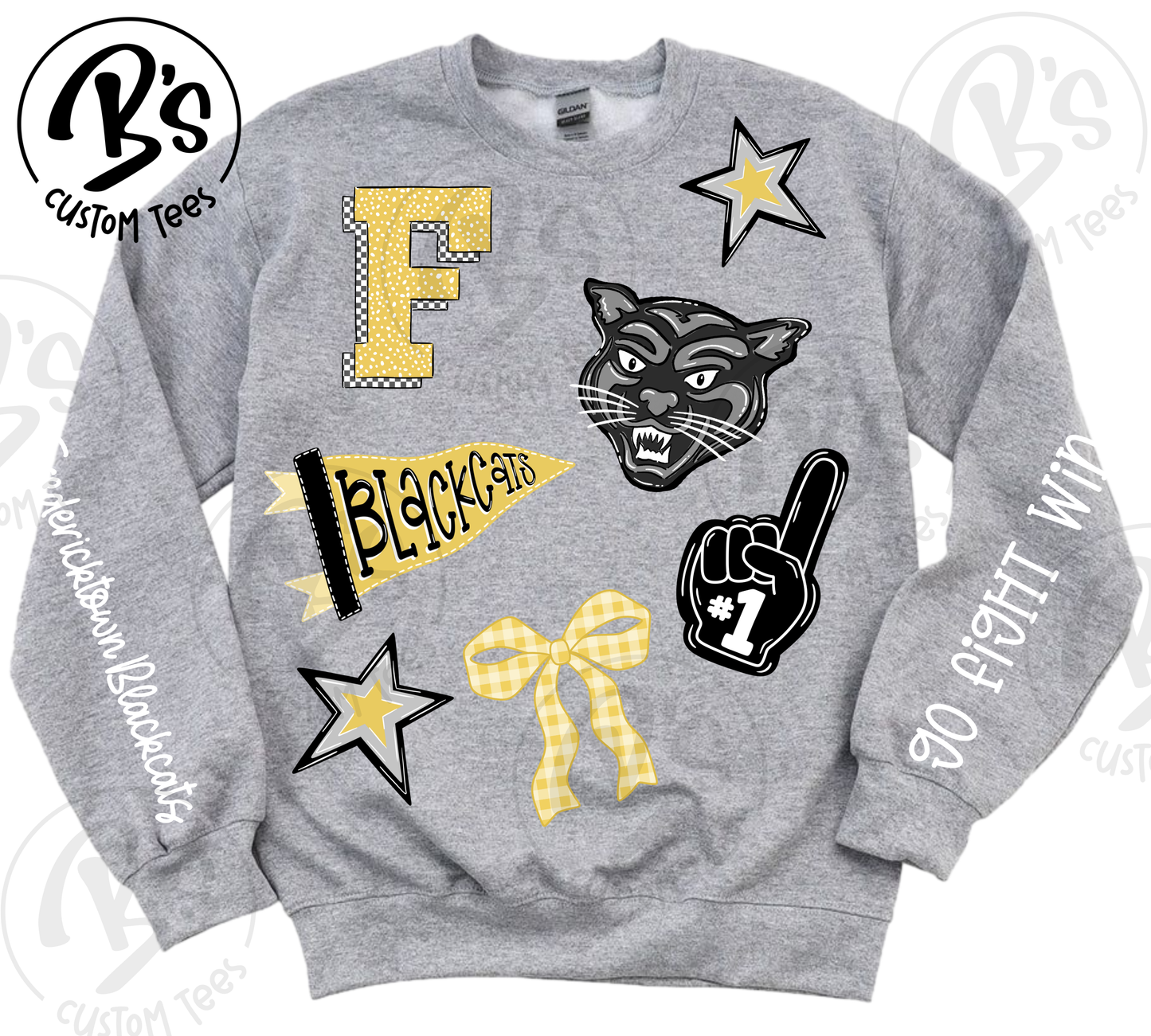 Blackcats Sweatshirt Collage + Sleeves