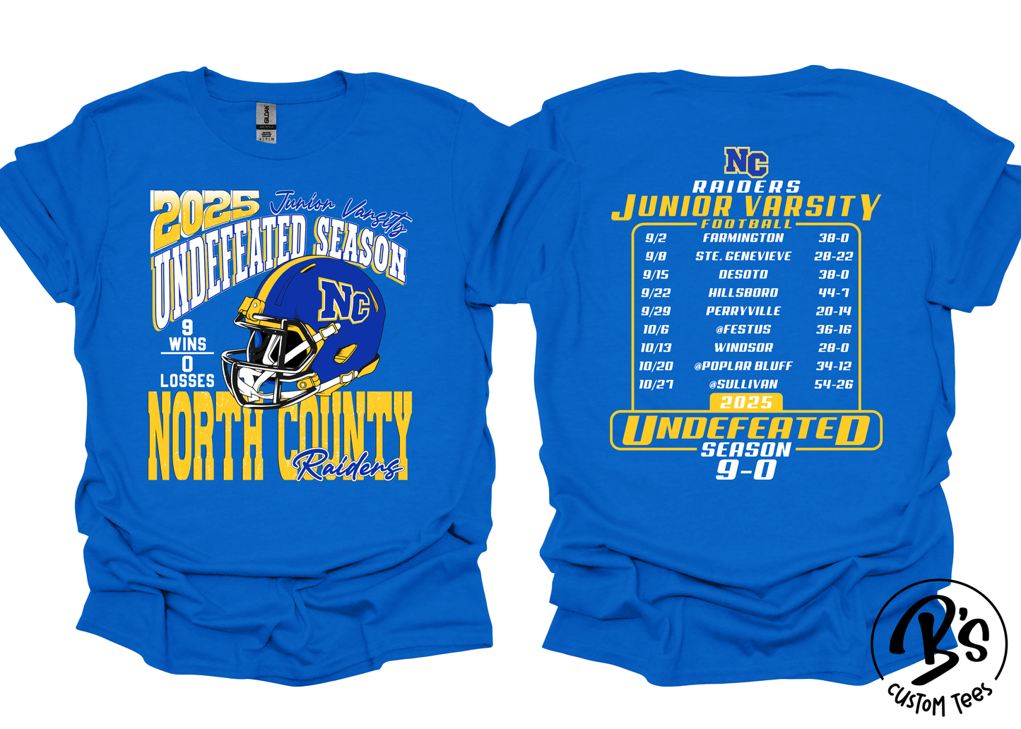 Raiders JV Football Undefeated Season - Tee