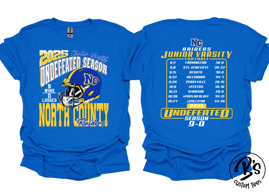 Raiders JV Football Undefeated Season - Tee