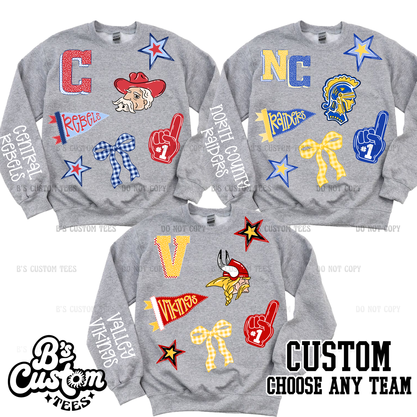 Mascot Doodle Collage Crewneck Custom