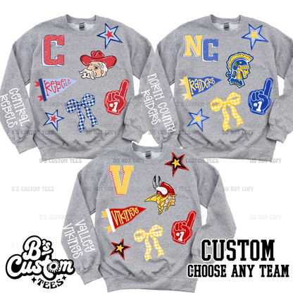 Mascot Doodle Collage Crewneck Custom