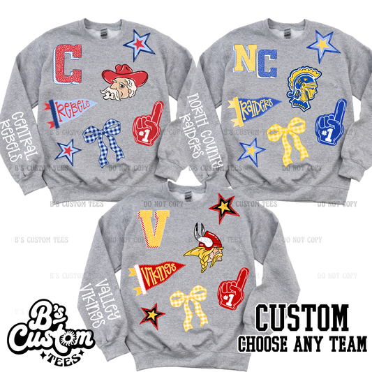 Mascot Collage Crewneck Custom