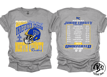 Raiders JV Football Undefeated Season - Tee