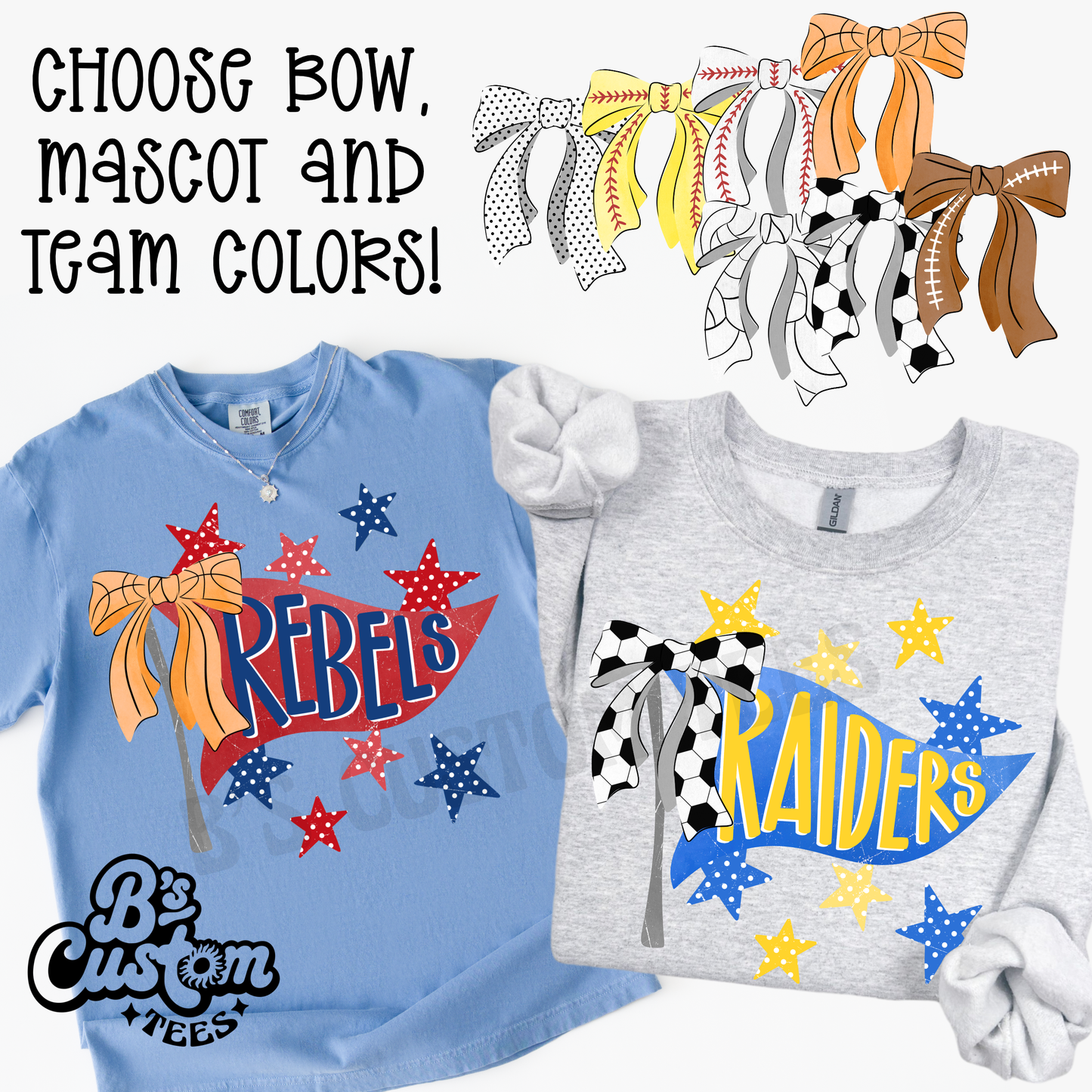 Team Flag + Polka Dot Stars