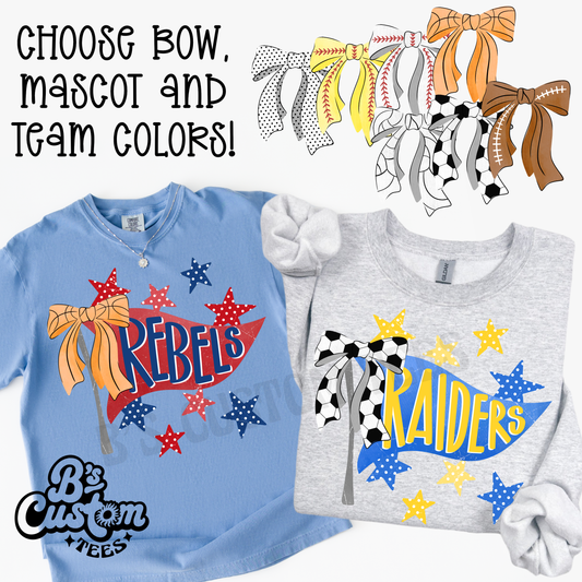 Team Flag + Polka Dot Stars