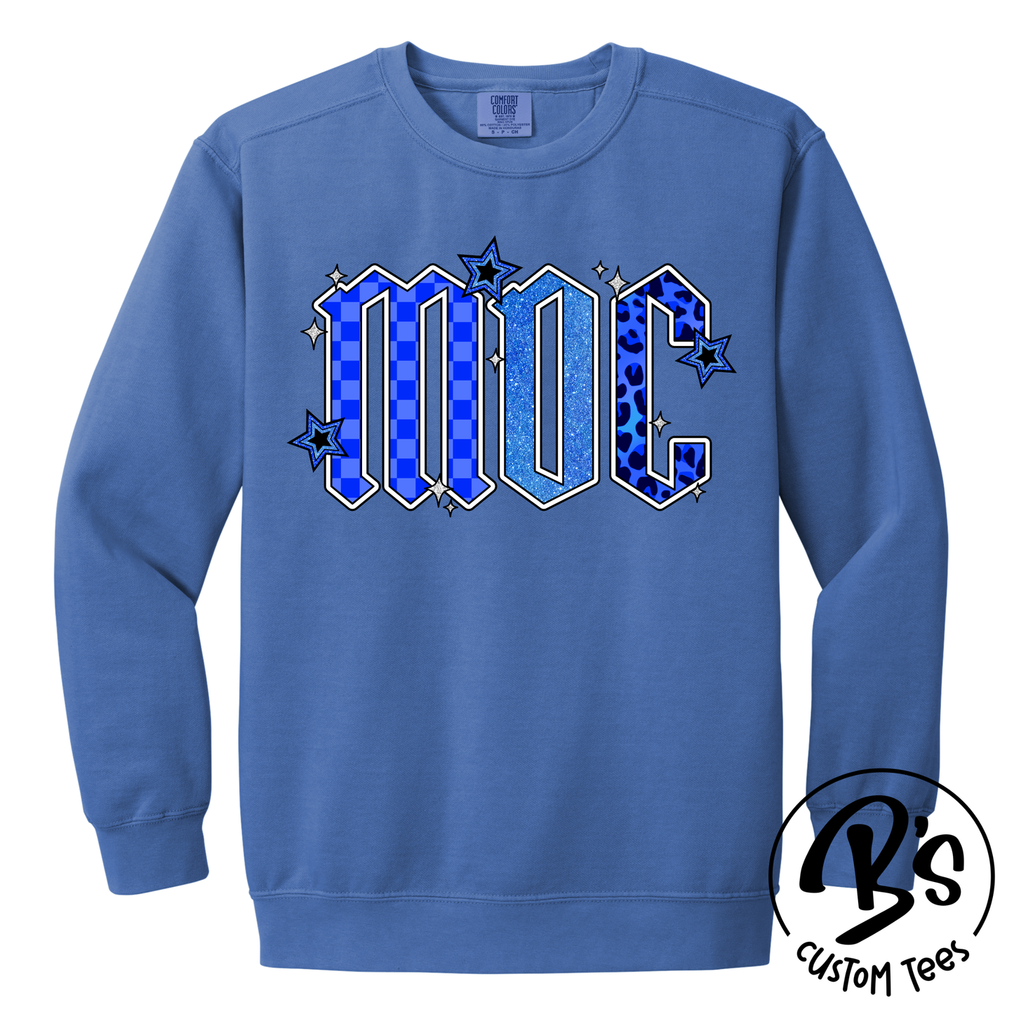 Adult Checker Leopard MDC Crewneck