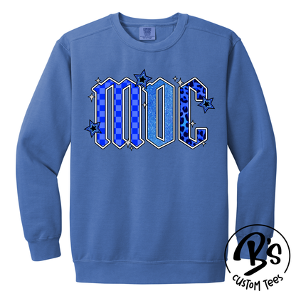 Adult Checker Leopard MDC Crewneck