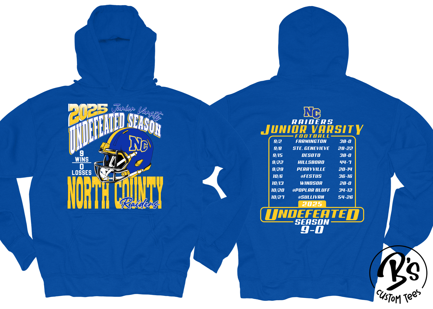 Raiders JV Football Undefeated Season - Hoodie
