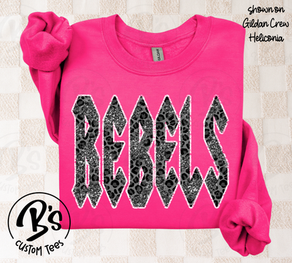 Rebels Black Leopard + Glitter