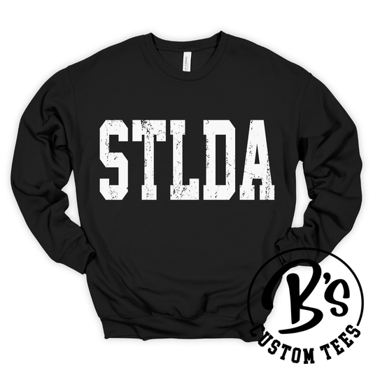 STLDA Distressed White Crew