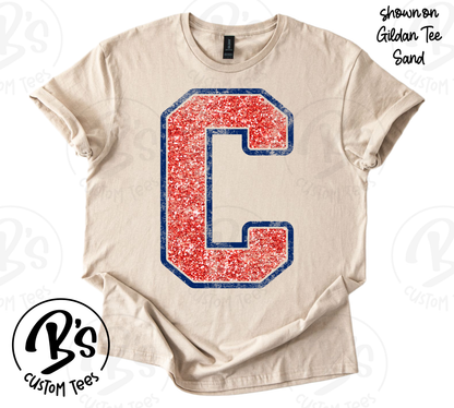 Rebels Big Letter - Glitter/Disctressed