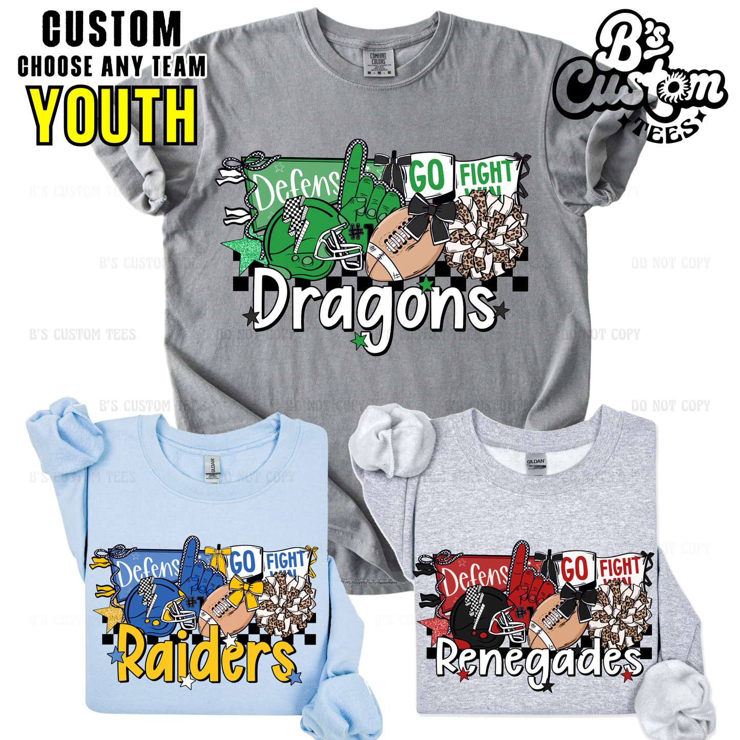 Football Mascot Custom YOUTH
