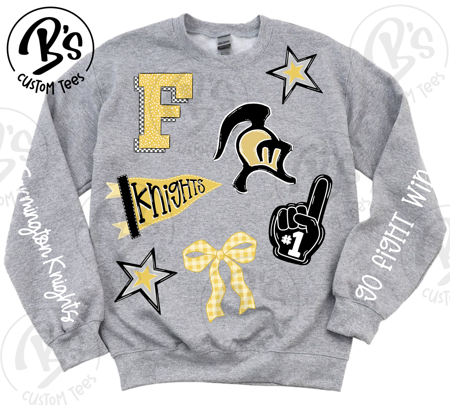 Knights Sweatshirt Collage + Sleeves