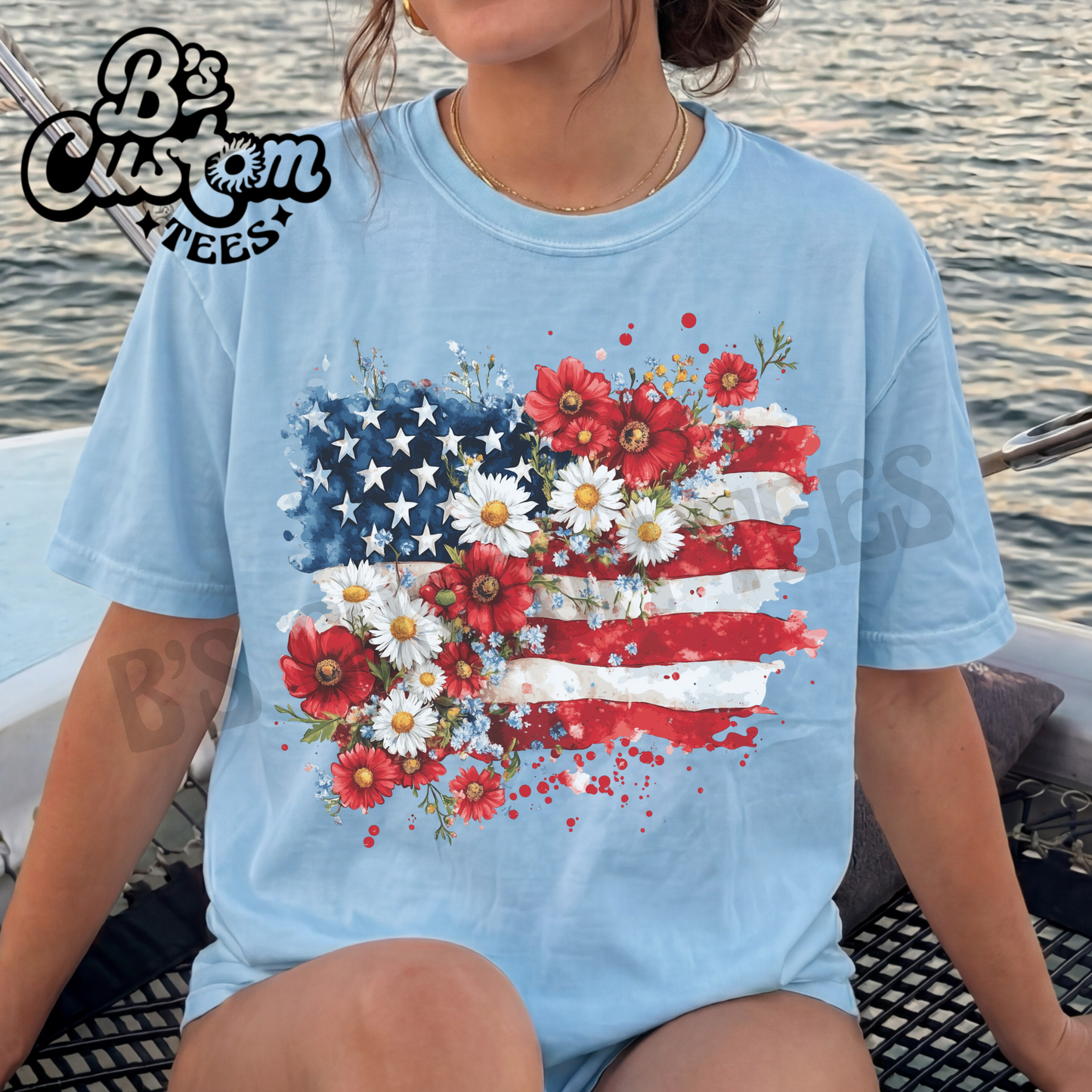 Floral American Flag