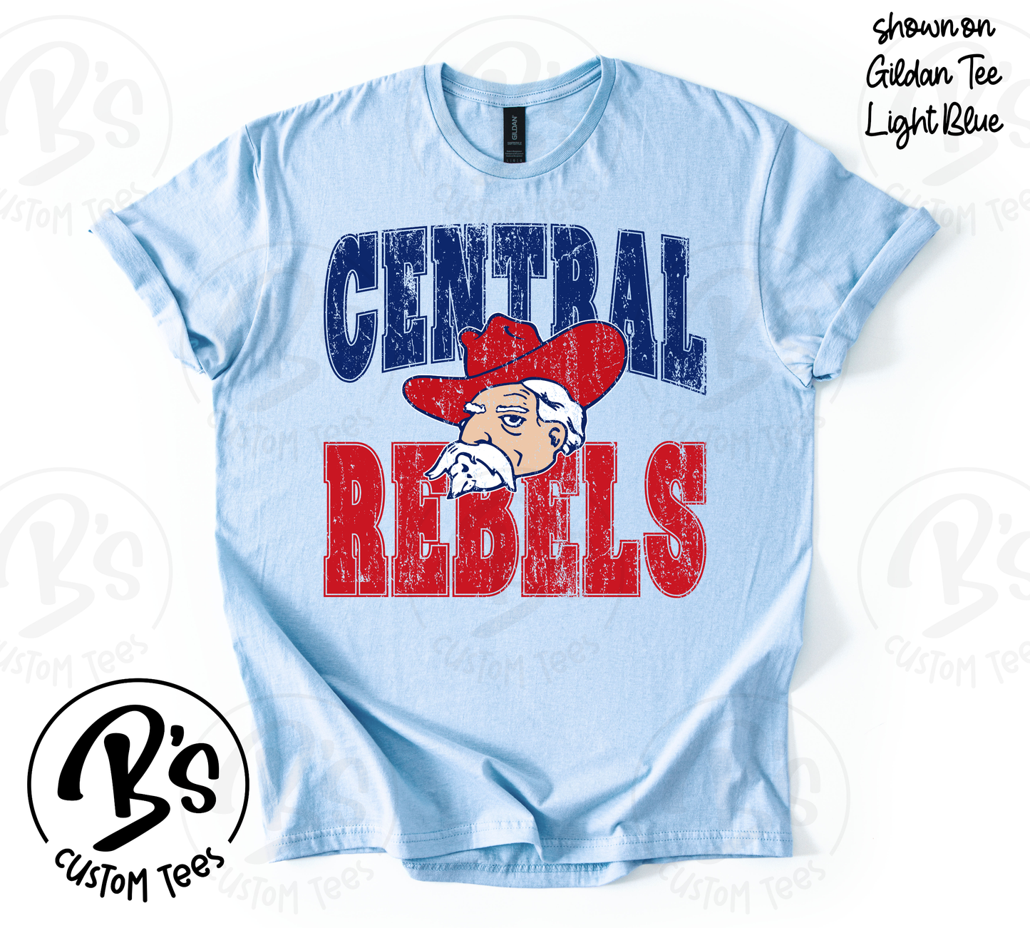 Rebels Distressed Mascot