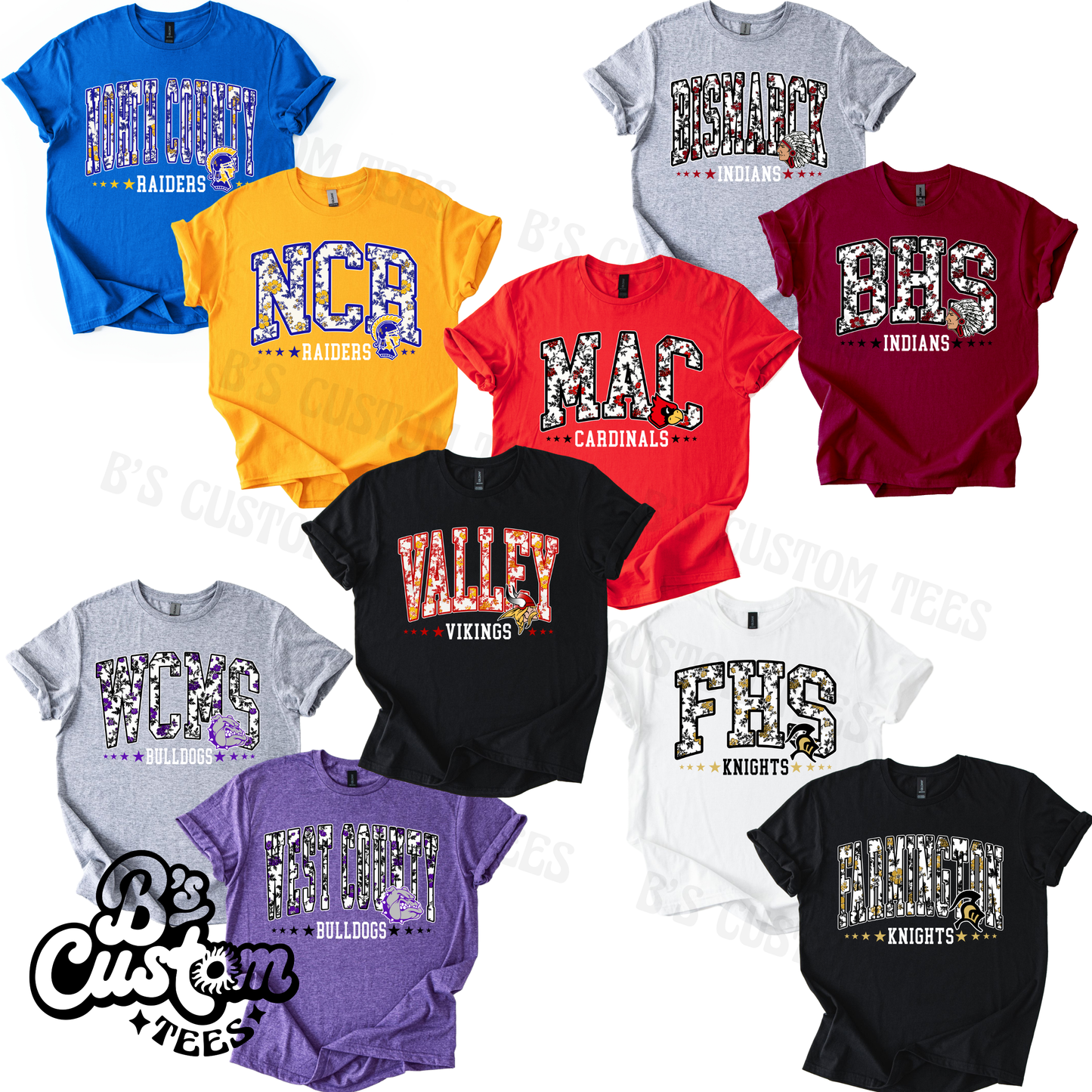 School Mascot Floral Custom