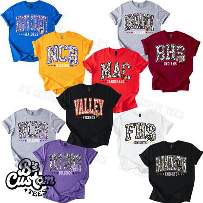 School Mascot Floral Custom