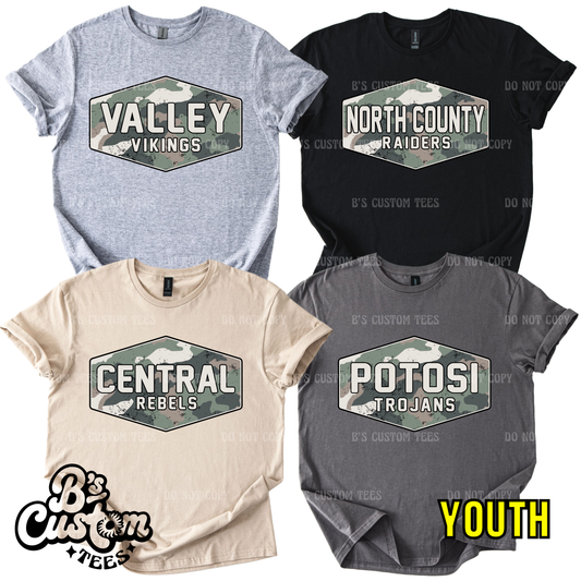Camo Mascot Custom YOUTH